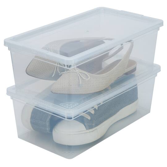 Simplify Clear Stackable Storage Bins with Lids, 6ct.